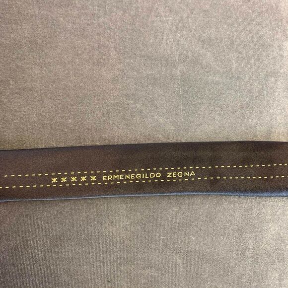 𝅺nwot Ermenegildo zegna Blue Gray Striped Silk Tie - Picture 4 of 7